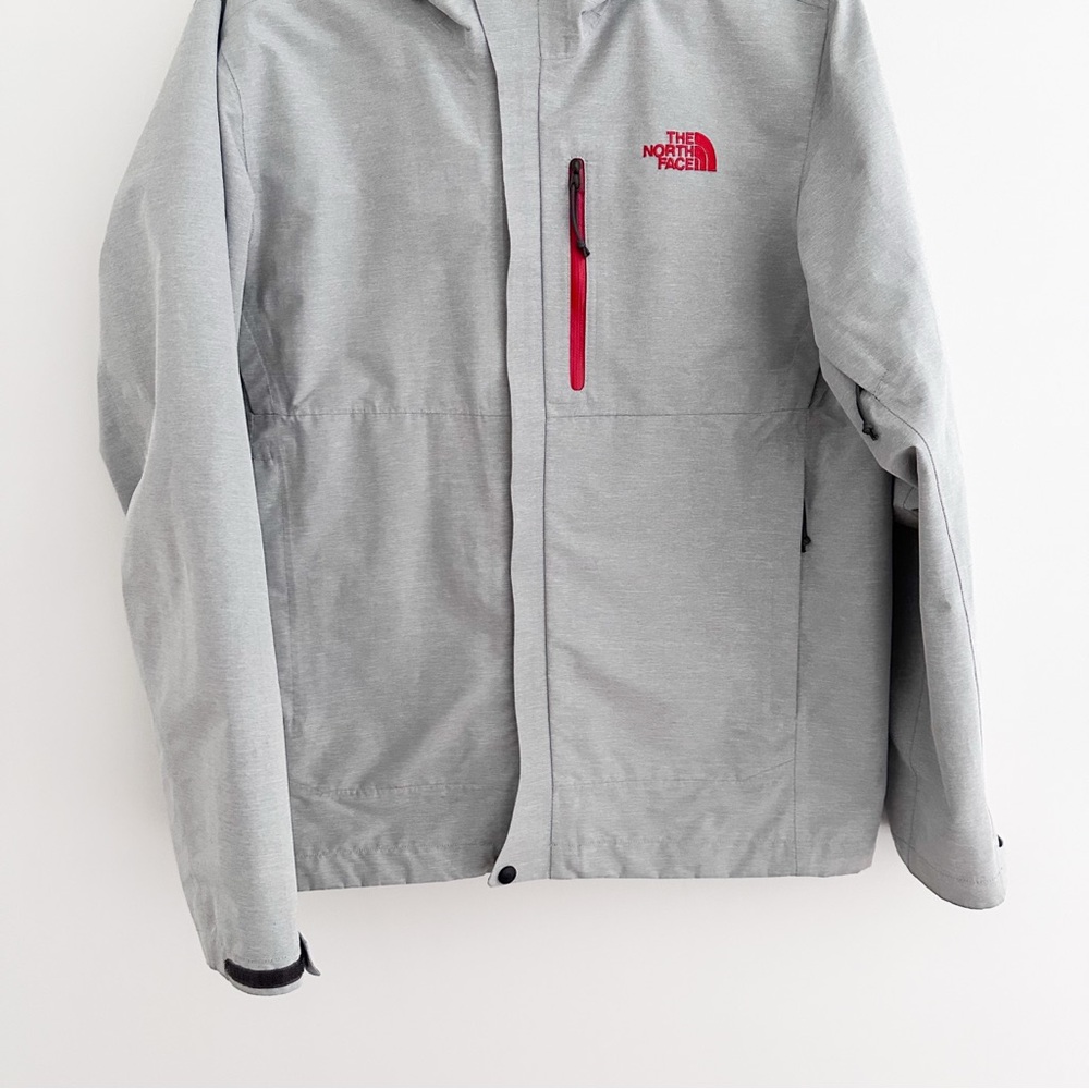 The North Face Dryzzle Gore-Tex Hooded Jacket Gray Red Logo Men's Size Medium - Picture 4 of 8